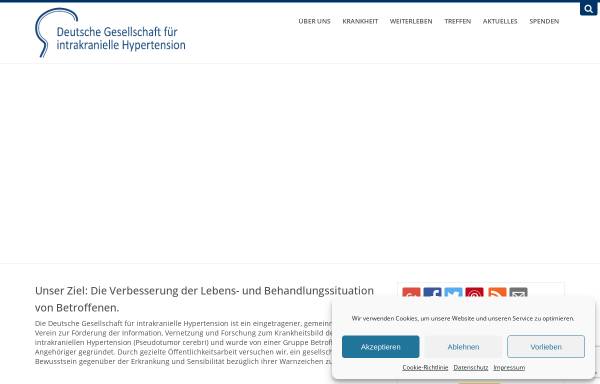 Vorschau von www.ihev.de, Deutsche Gesellschaft für intrakranielle Hypertension e.V.