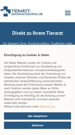 Vorschau der mobilen Webseite www.tierarzt-onlineverzeichnis.de, Tierarzt-Onlineverzeichnis