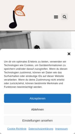Vorschau der mobilen Webseite www.musikschule-eimsbuettel.de, Musikschule Eimsbüttel, Cordula Grolle