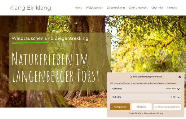 Vorschau von www.klang-einklang.de, Durch Klang in Einklang