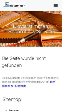 Vorschau der mobilen Webseite klavierstimmer.hamburg, Ratgeber Klavierunterricht
