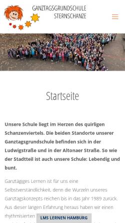 Vorschau der mobilen Webseite www.schule-sternschanze.de, Ganztagsgrundschule Sternschanze