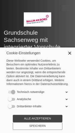 Vorschau der mobilen Webseite grundschule-sachsenweg.de, Grundschule Sachsenweg