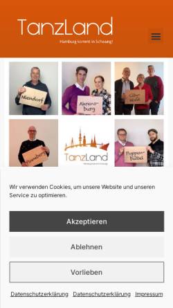 Vorschau der mobilen Webseite www.tanzland-hamburg.de, TanzLand