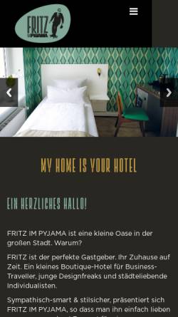 Vorschau der mobilen Webseite www.fritz-im-pyjama.de, Fritz im Pyjama