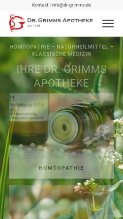 Vorschau der mobilen Webseite www.dr-grimms-apotheke.de, Dr. Grimms Apotheke