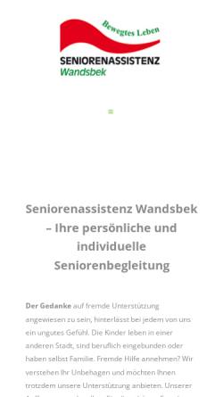 Vorschau der mobilen Webseite seniorenassistenz-wandsbek.de, Seniorenassistenz Wandsbek