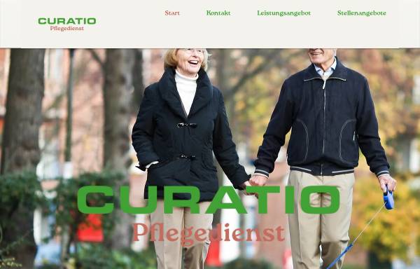 Vorschau von www.curatio-pflegedienst.de, Curatio Pflegedienst GmbH