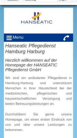 Vorschau der mobilen Webseite hanseatic-pflegedienst.de, Hanseatic Pflegedienst GmbH