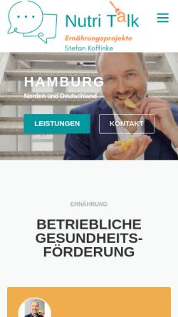 Vorschau der mobilen Webseite xn--ernhrungsberatung-koffinke-ihc.de, Ernährungsberatung Stefan Koffinke