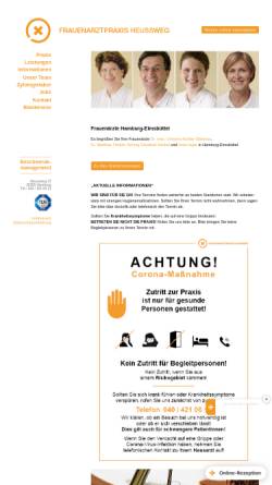 Vorschau der mobilen Webseite www.praxis-heussweg.de, Home | Frauenarztpraxis Heussweg