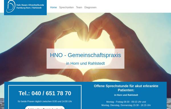 Vorschau von hno-heinrich.de, Gemeinschaftspraxis Dr. Heinrich, Dr. Reeh, Dr. Reinecke