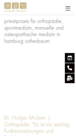 Vorschau der mobilen Webseite www.ortho-rotherbaum.de, Orthopädie Rotherbaum