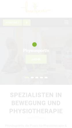 Vorschau der mobilen Webseite www.physiosportiv.de, Physiosportiv Inh. Lutz Riedesel