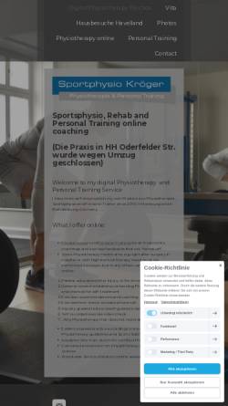 Vorschau der mobilen Webseite www.sportphysio.hamburg, Sport-Physiotherapie Hamburg