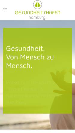 Vorschau der mobilen Webseite gesundheitshafen-hamburg.de, Gesundheitshafen-hamburg