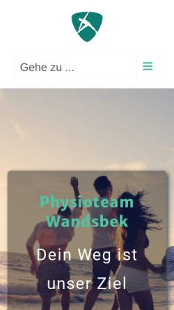Vorschau der mobilen Webseite www.physio-wandsbek-gartenstadt.de, MBB Physio-Wandsbek GmbH & Co. KG
