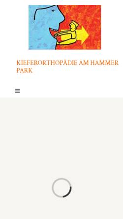 Vorschau der mobilen Webseite www.kfo-hammerpark.de, Knak, Dr. Sabine und Dr. Sybille Knepel