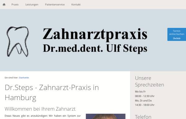Vorschau von www.zahnarzt-dr-steps.de, Steps, Dr. Ulf