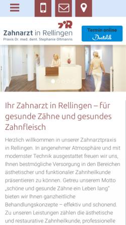 Vorschau der mobilen Webseite zahnarzt-in-rellingen.de, Oltmanns, Dr. Stephanie