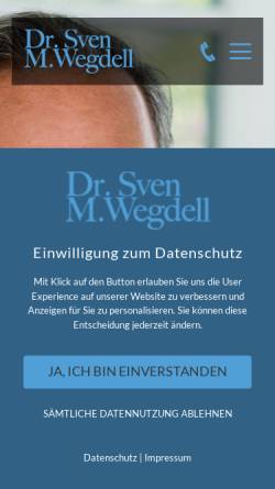 Vorschau der mobilen Webseite www.wegdell.de, Wegdell, Dr. Sven M.