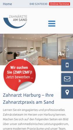 Vorschau der mobilen Webseite zahnarzt-harburg.dental, Hein, Krause & Spreter von Kreudenstein Dres.