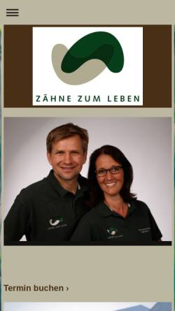 Vorschau der mobilen Webseite www.xn--zhne-zum-leben-5hb.de, Ehlert, Stephanie & Dr. Hagen