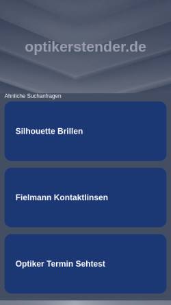 Vorschau der mobilen Webseite www.optikerstender.de, Optiker Stender