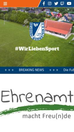 Vorschau der mobilen Webseite tsvnb.de, TSV Neudorf-Bornstein e.V.