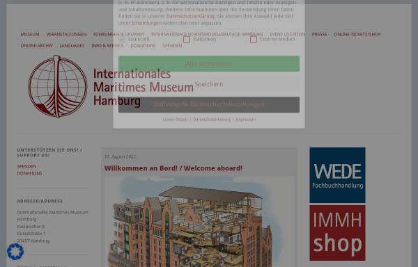 Vorschau von www.imm-hamburg.de, IMMH - Internationales Maritimes Museum Hamburg
