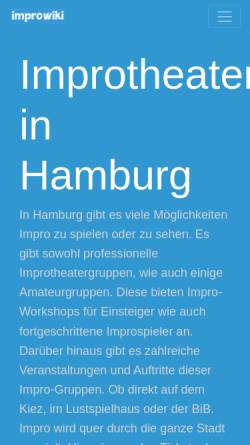 Vorschau der mobilen Webseite hamburg.improwiki.com, Improtheater in Hamburg