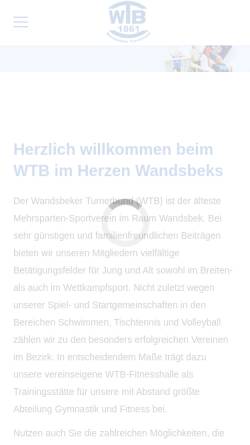 Vorschau der mobilen Webseite neu2016.wtb61.de, Wandsbeker Turnerbund von 1861 J.P.