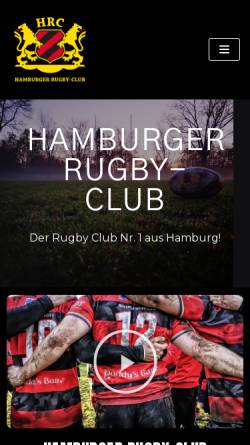 Vorschau der mobilen Webseite www.hrc-rugby.de, Hamburger Rugby-Club von 1950 e.V.