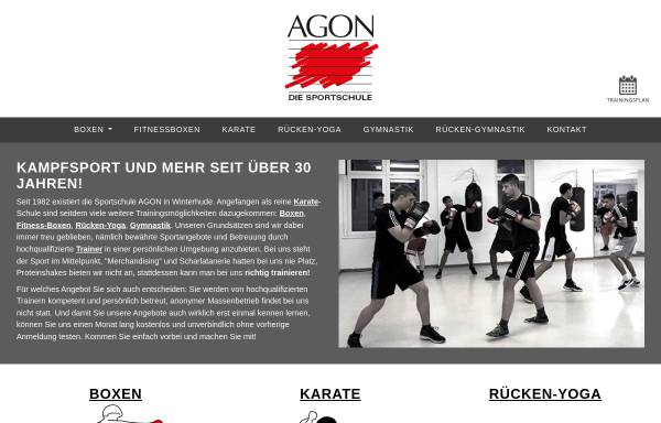 Vorschau von agon-sportschule.de, Agon Sportschule