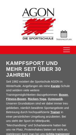 Vorschau der mobilen Webseite agon-sportschule.de, Agon Sportschule