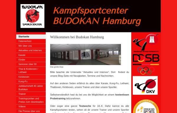 Vorschau von www.kampfsportcenter-budokan-hamburg.de, Budokan Sportcenter
