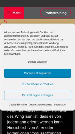 Vorschau der mobilen Webseite ewto-akademie-hamburg.de, EWTO-Akademie Sternschanze Sifu Anja Wolf