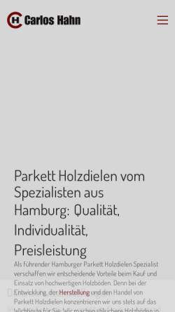 Vorschau der mobilen Webseite www.holzdielen-klassiker.com, Carlos Hahn Parkett Holzdielen