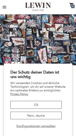 Vorschau der mobilen Webseite www.lewin.de, Lewin GbR