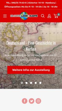 Vorschau der mobilen Webseite www.landundkarte.de, Dr. Götze Land & Karte