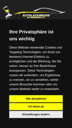 Vorschau der mobilen Webseite www.autolackierung-koch.de, Autolackiererei am Nedderfeld, Inh. Jürgen Koch