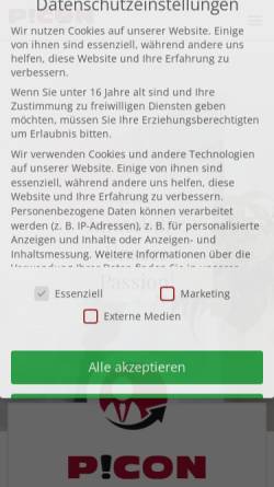 Vorschau der mobilen Webseite www.picon-hamburg.de, Picon Werte fürs Leben