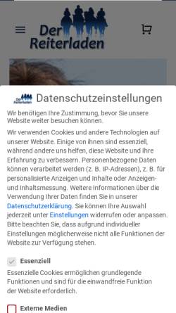 Vorschau der mobilen Webseite www.reiterladen-hamburg.de, Der Reiterladen