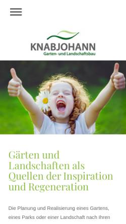 Vorschau der mobilen Webseite knabjohann.de, Oliver Knabjohann Garten- und Landschaftsbau