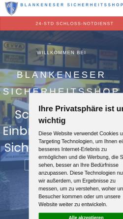Vorschau der mobilen Webseite www.blankeneser-sicherheits-shop.de, Blankenesr Schlüsseldienst, Michael Knothe