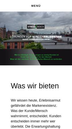 Vorschau der mobilen Webseite www.streuxdesign.de, Streu X Design