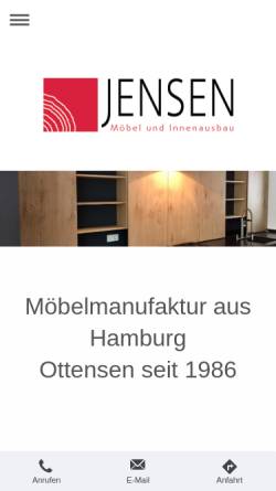 Vorschau der mobilen Webseite www.tischlerei-uwe-jensen.de, Tischlerei Uwe Jensen