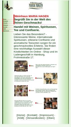 Vorschau der mobilen Webseite weinhaus-hamburg.de, Weinhaus Maria Hagen