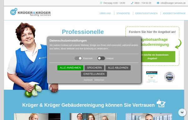 Vorschau von gebaeudereinigung.net, Krüger und Krüger Facility Services GmbH