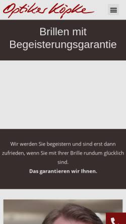 Vorschau der mobilen Webseite optiker-koepke.de, Optiker Köpke